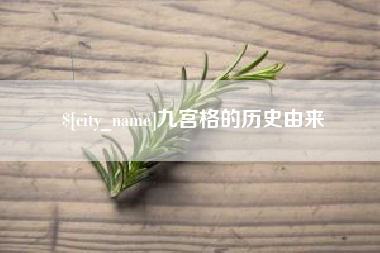 遂宁九宫格的历史由来
