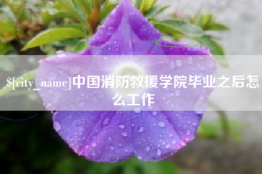 遂宁中国消防救援学院毕业之后怎么工作