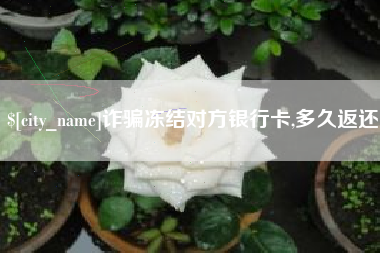 遂宁诈骗冻结对方银行卡,多久返还
