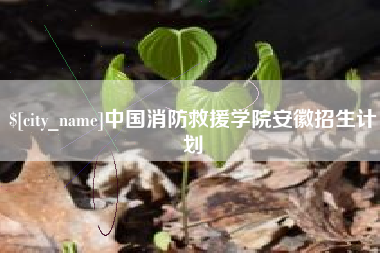 遂宁中国消防救援学院安徽招生计划