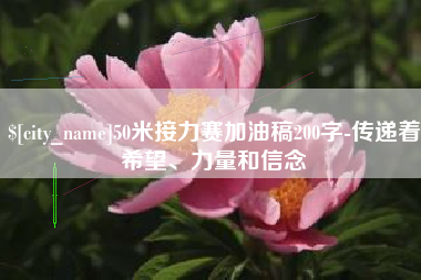 遂宁50米接力赛加油稿200字-传递着希望、力量和信念