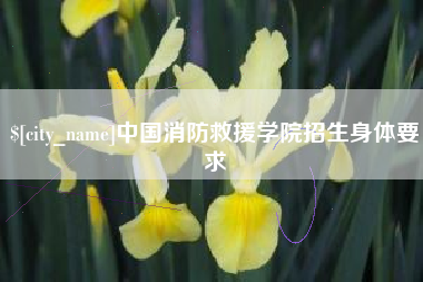 遂宁中国消防救援学院招生身体要求