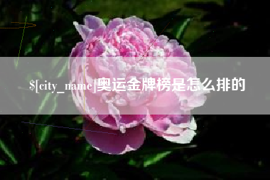 遂宁奥运金牌榜是怎么排的