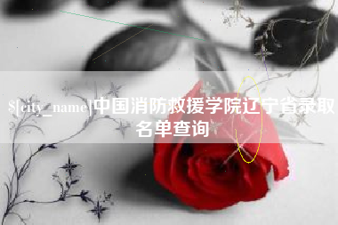 遂宁中国消防救援学院辽宁省录取名单查询