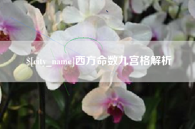 遂宁西方命数九宫格解析