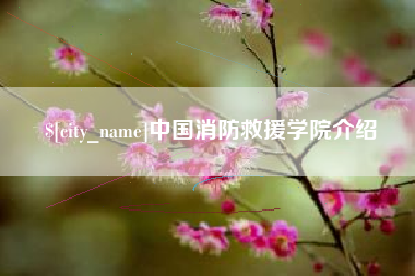 遂宁中国消防救援学院介绍