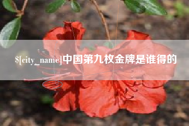 遂宁中国第九枚金牌是谁得的