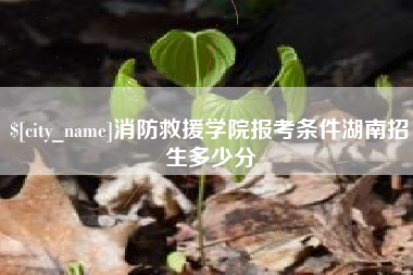 遂宁消防救援学院报考条件湖南招生多少分
