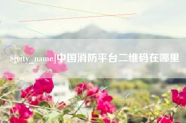 遂宁中国消防平台二维码在哪里