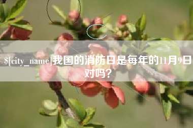 遂宁我国的消防日是每年的11月9日对吗？