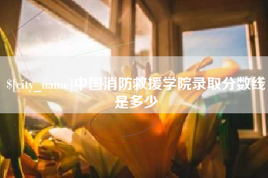遂宁中国消防救援学院录取分数线是多少