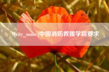 遂宁中国消防救援学院要求