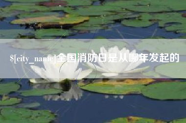 遂宁全国消防日是从哪年发起的