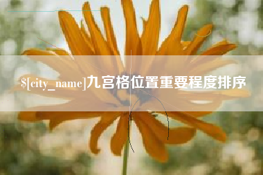 遂宁九宫格位置重要程度排序
