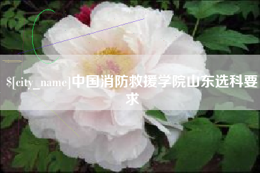 遂宁中国消防救援学院山东选科要求