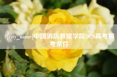 遂宁中国消防救援学院2020高考报考条件