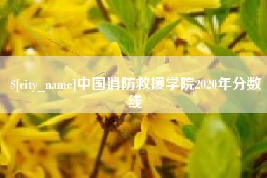 遂宁中国消防救援学院2020年分数线